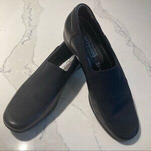 MEPHISTO  Sz 8 Fabric & Leather Comfort Loafer Shoes